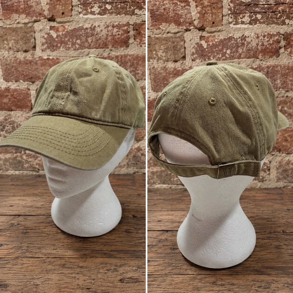 Vuori Mens Dad Hat Adjustable Strapback Olive Green Khaki Cotton Gorcpore READ